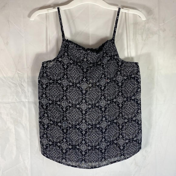 Tank Top Black & White Camisole Sz. XL Breathable 100% Cotton Elegant - Picture 2 of 4